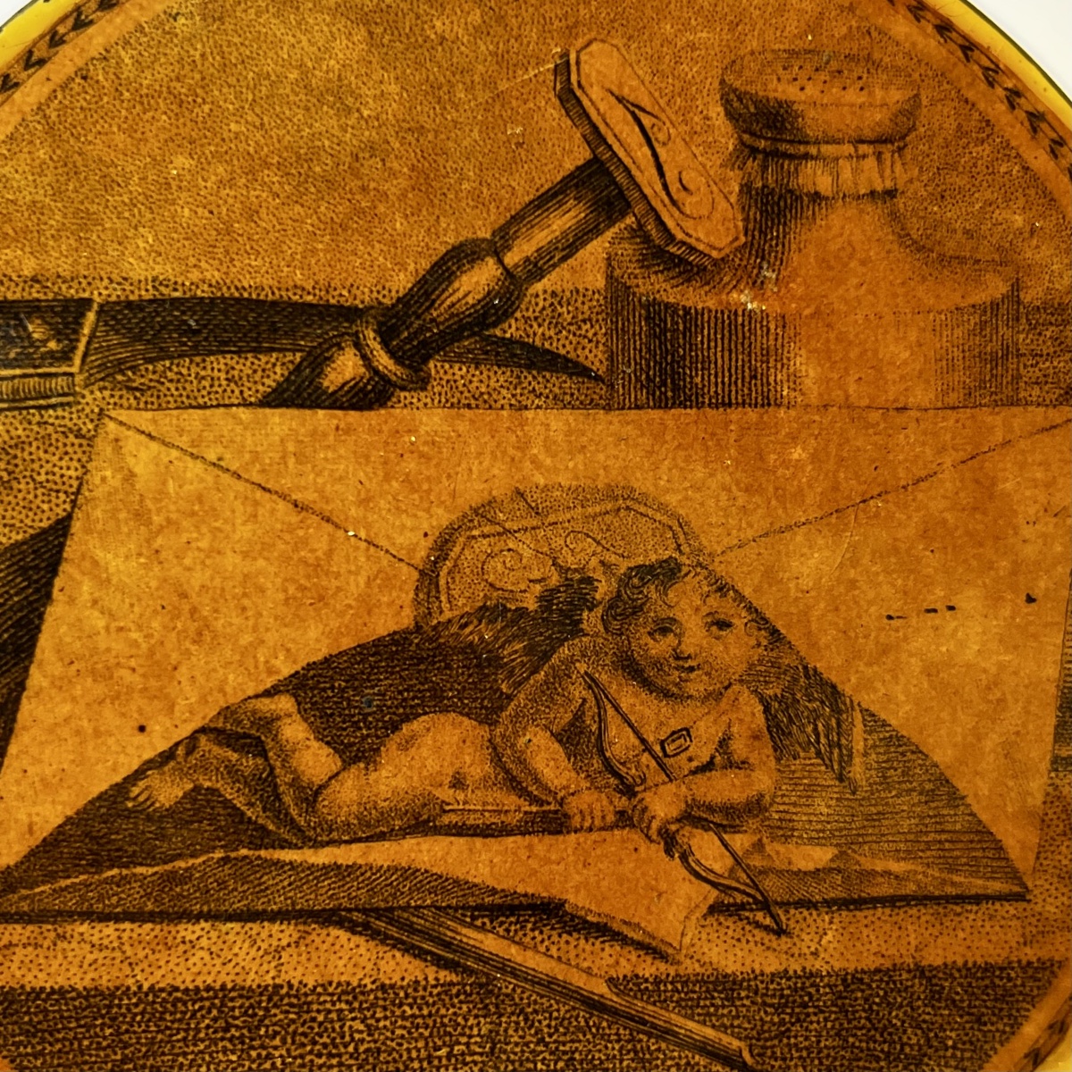 "love In A Letter" Snuffbox Made Of Boiled Cardboard - 19th-century Restoration Period-photo-6