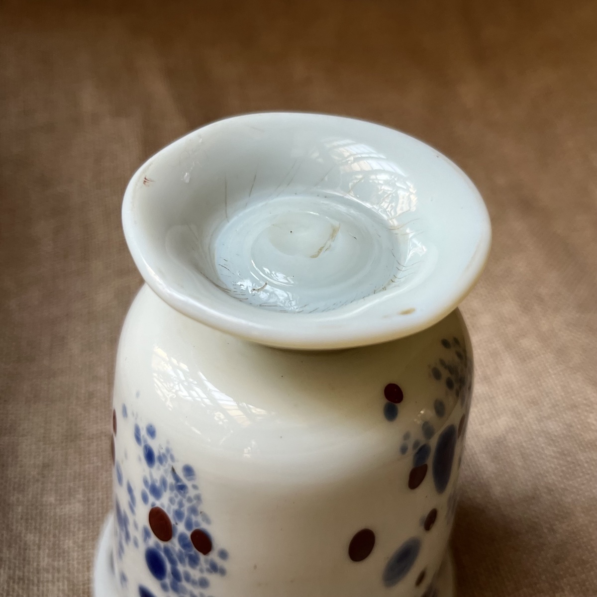 Speckled Opaline Glass Goblet, Orléans Or Nevers—18th Century-photo-5