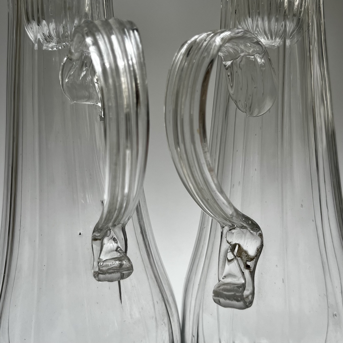 Blown-glass Oil And Vinegar Set - Normandy, Late 18th Century -photo-5