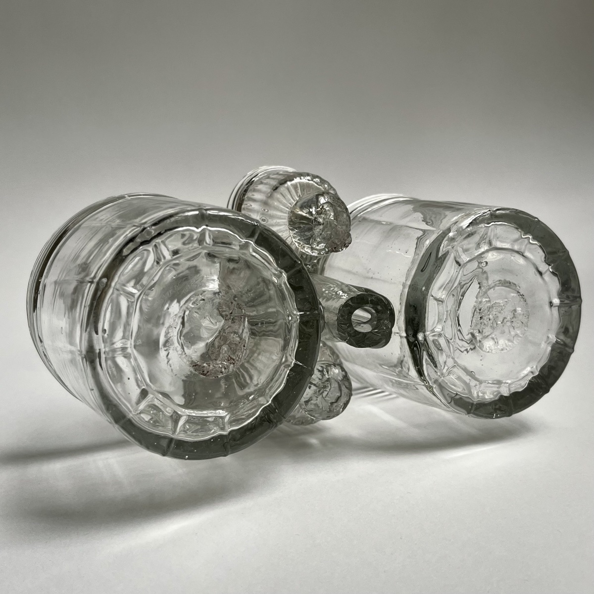 Blown-glass Oil And Vinegar Set - Normandy, Late 18th Century -photo-8