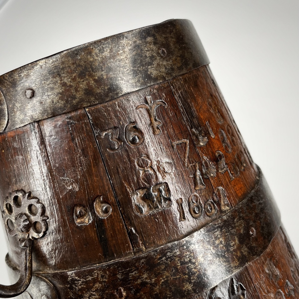 Wooden And Wrought-iron Grain Measure—late 18th And 19th Centuries; Folk Art, 18th–19th Centuries-photo-3