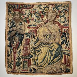 Allegory Of Justice, Fragment Of Flanders Tapestry, 16th Century High Period 16th