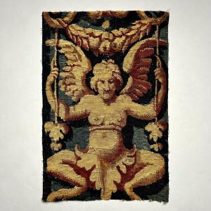 Sphinge, fragment de tapisserie XVIIe - XVIIIe siècle - Haute époque