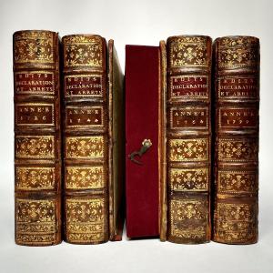 Cinq grandes boîtes livres coffrets de rangement cachettes à partir de reliures du XVIIIe 18e
