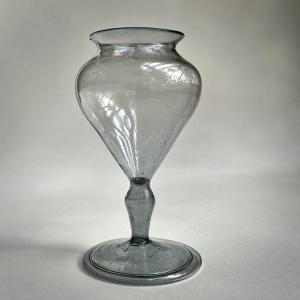 Bluish-gray Blown-glass Pillbox, 18th Century, Apothecary's Shop, 18th Century