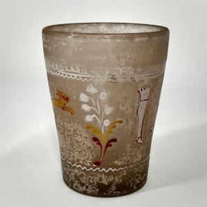 Enameled Glass Cup Dated 1759—flühli, Switzerland—18th Century