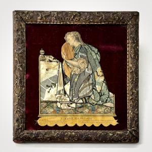Gravure habillée Sainte Marie Madeleine XVIIIe siècle - chez Bonnart 18e