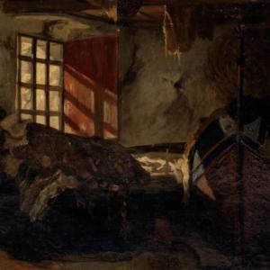 "the Sailor's Room," 19th-century Oil On Canvas In Need Of Restoration—19th-century French School