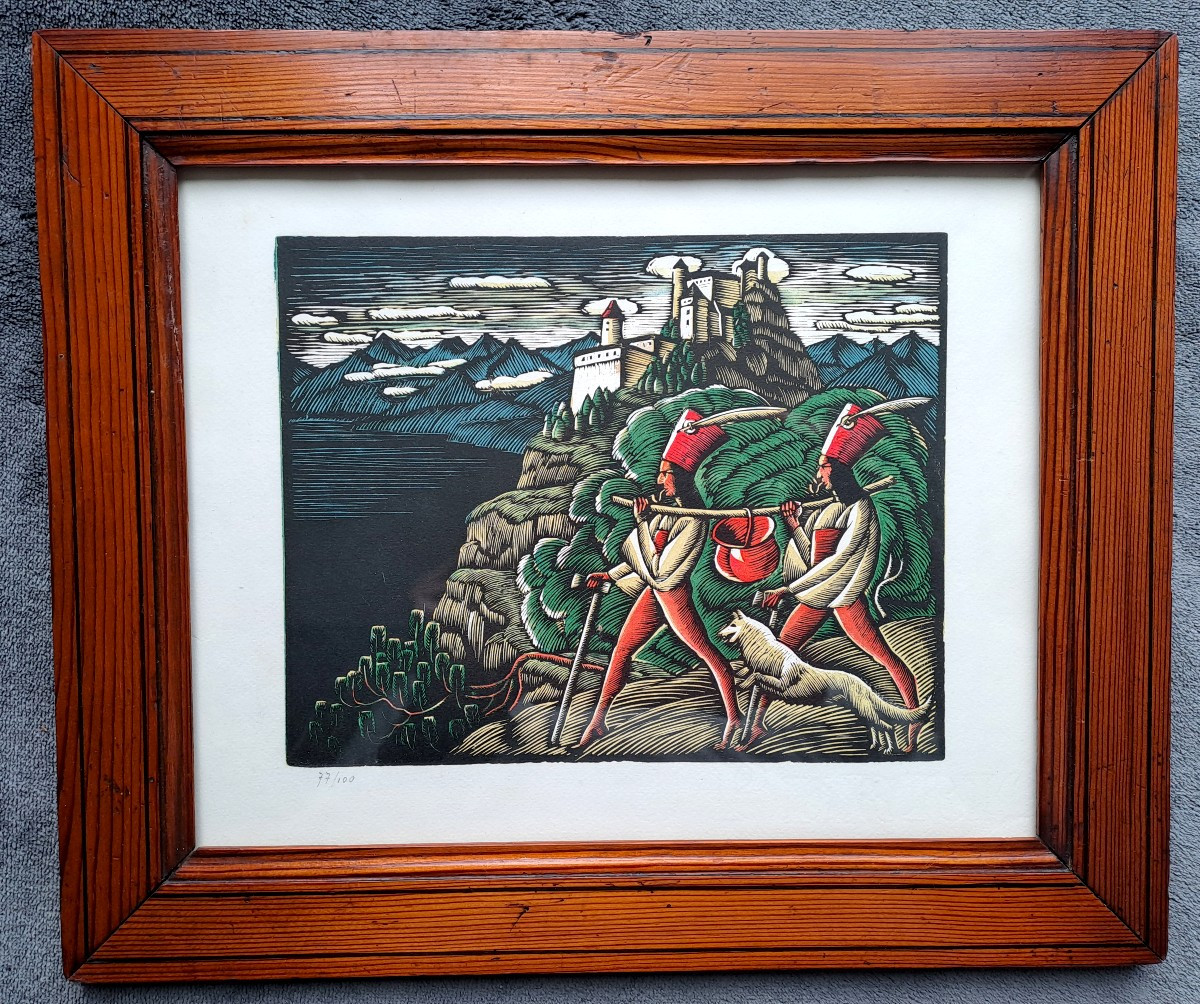 Woodcut By Wladyslaw Skoczylas 