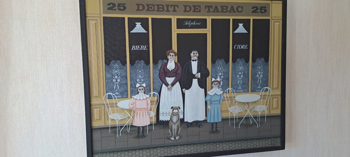 Tableau " Débit de tabac "  de Jan Balet -photo-1