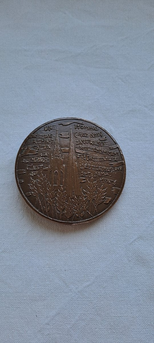 Medal Of The Virgin And Child By Raymond Joly-photo-2