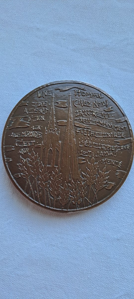 Medal Of The Virgin And Child By Raymond Joly-photo-1