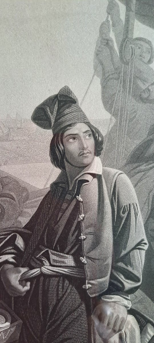 Engraving By Louis-adolphe Gautier "the Fishermen Of The Adriatic" After Léopold Robert-photo-2