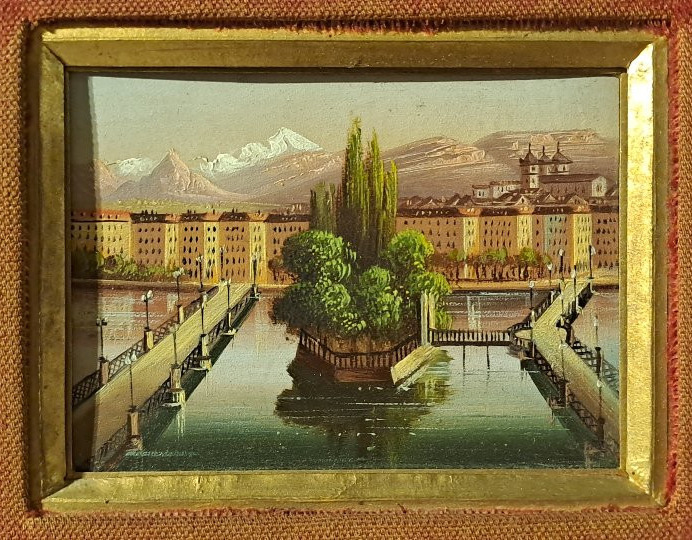 Small Painting, View Of Geneva-photo-2