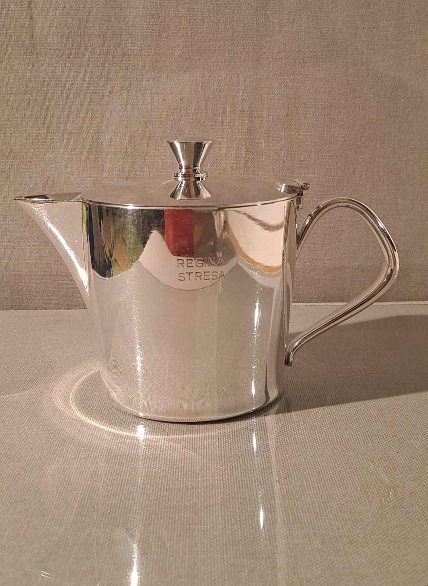 Service à café en métal argenté Gio Ponti et Krupp Milano 1930-photo-3