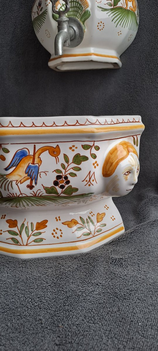 Fontaine en faience de Moustiers 20e siècle-photo-7