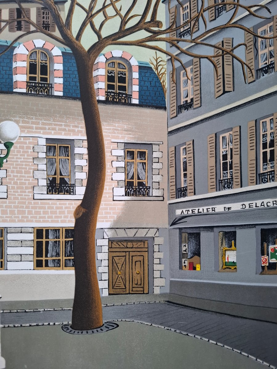 Place Furstenberg - Lithograph By Jules Lefranc-photo-2