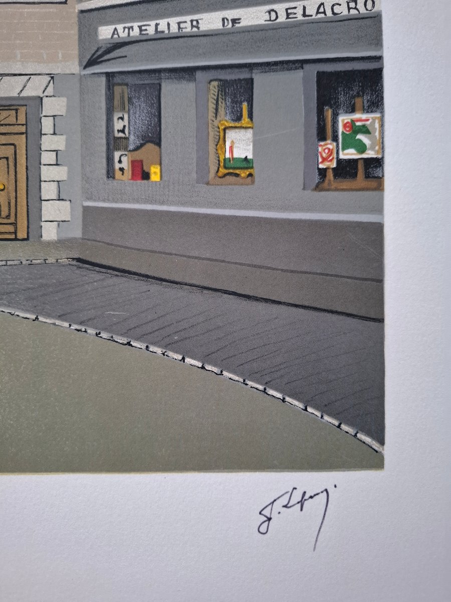 Place Furstenberg - Lithograph By Jules Lefranc-photo-4
