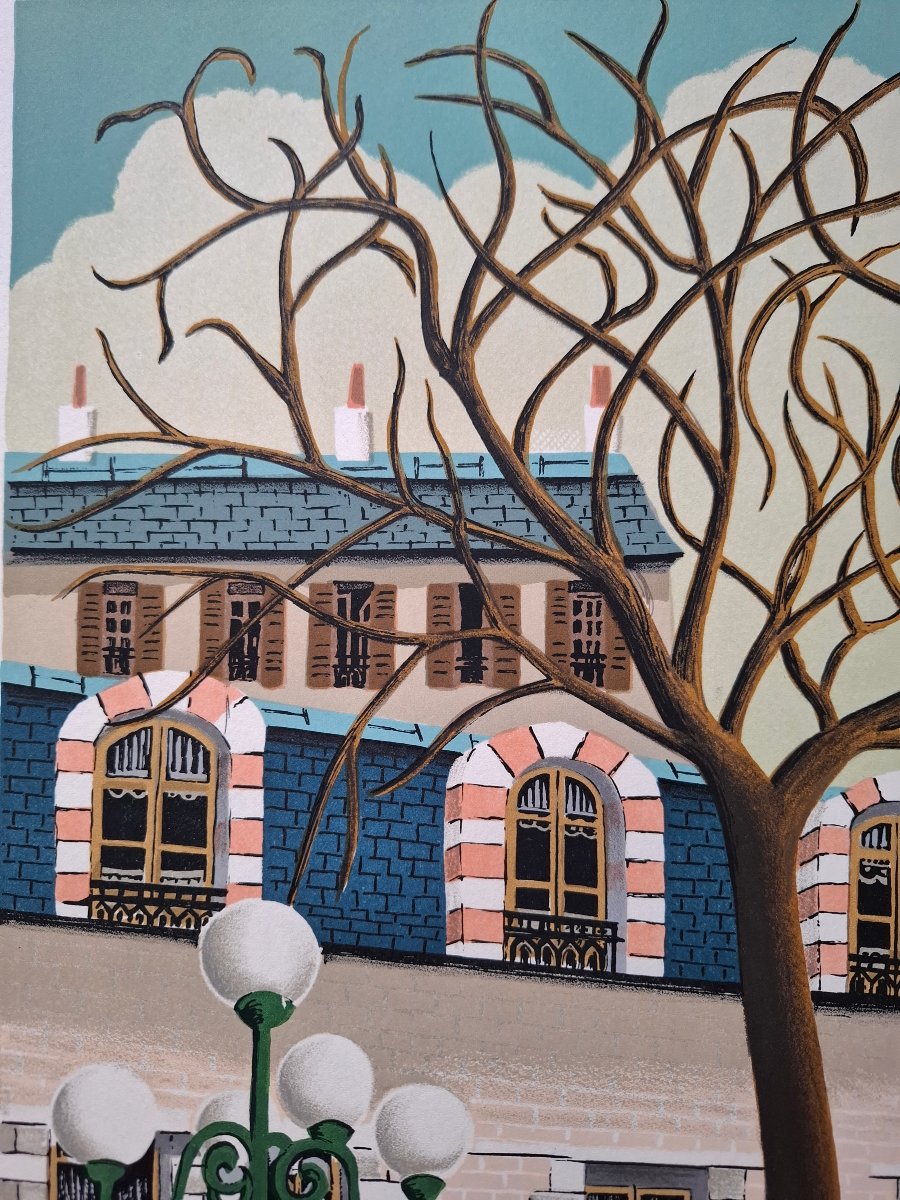 Place Furstenberg - Lithograph By Jules Lefranc-photo-2