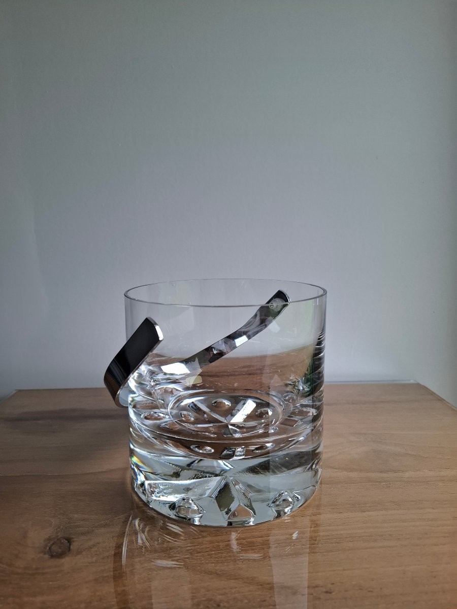Grans seau à glace en cristal  Vicke Lindstrand pour Kosta Suède -photo-2