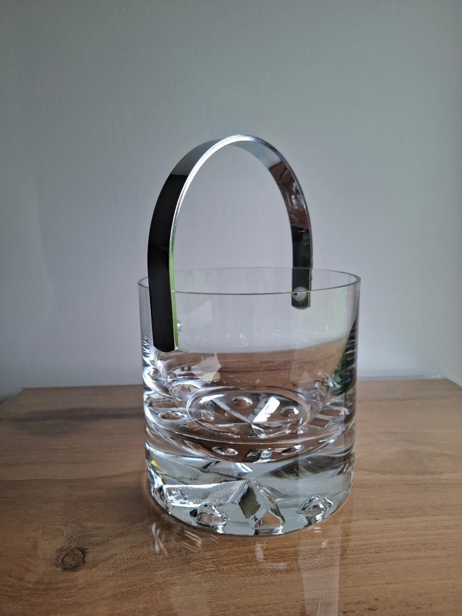 Grans seau à glace en cristal  Vicke Lindstrand pour Kosta Suède 