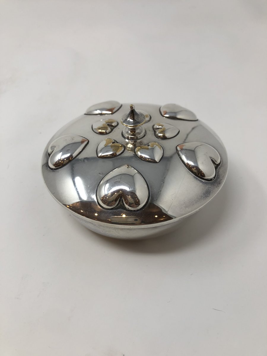 Small Christian Dior Box, Silver Metal-photo-2