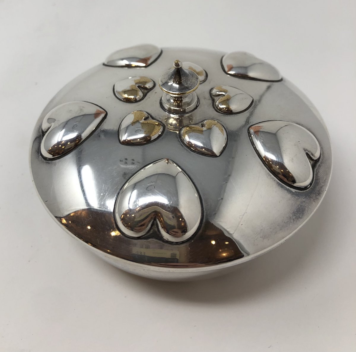 Small Christian Dior Box, Silver Metal-photo-3