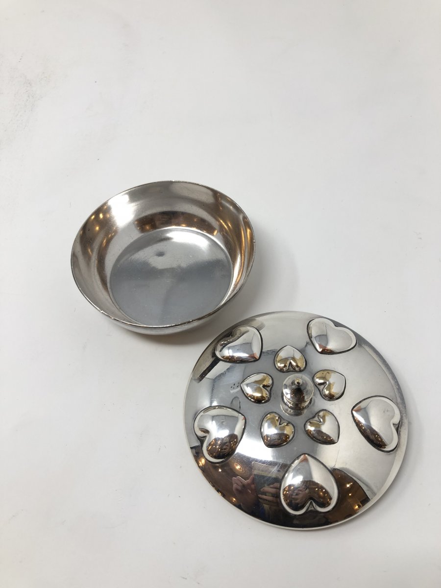 Small Christian Dior Box, Silver Metal-photo-4