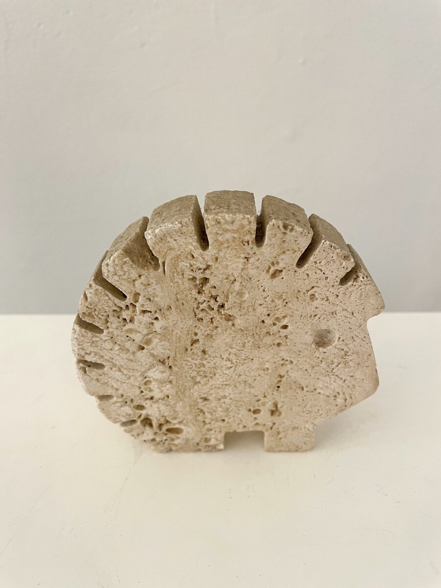 Set Of 3 Italian Travertine Hedgehogs By Fratelli Mannelli, 1970s-photo-3