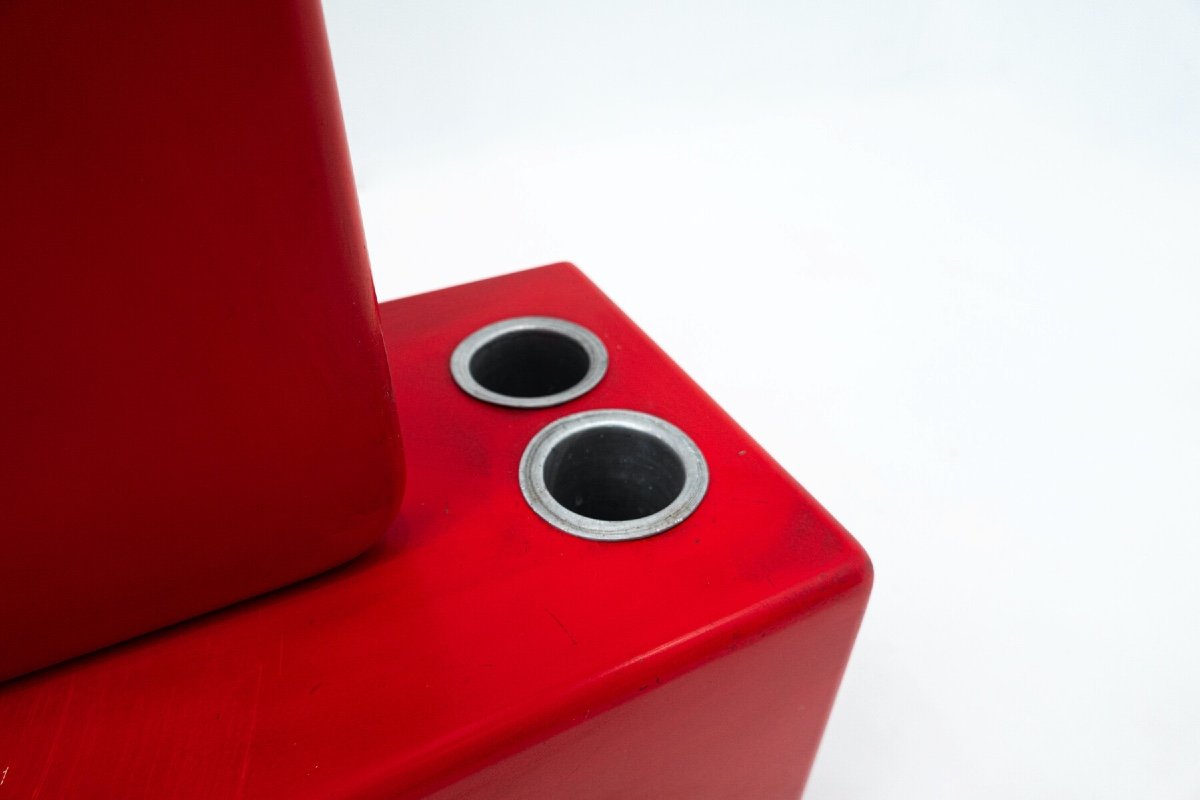 Italian Modular Red Coat Rack By Carlo Di Carli For Fiarm, 1960s-photo-3