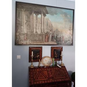  Grand tableau “vue ee Venise” Suiveur du » Le Lorrain » XVII° Siècle
