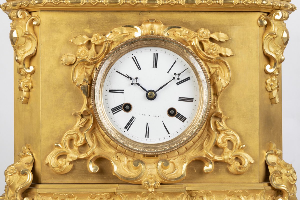 A French 19th Century Louis Philippe Ormulu Orientalist Clock-photo-2