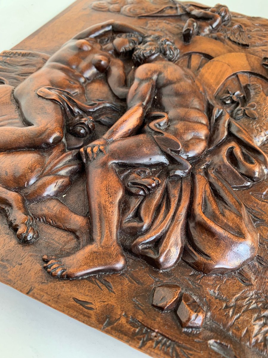 Les Amours des Dieux - 4 panneaux sculptés en haut-relief - Seconde Renaissance-photo-1