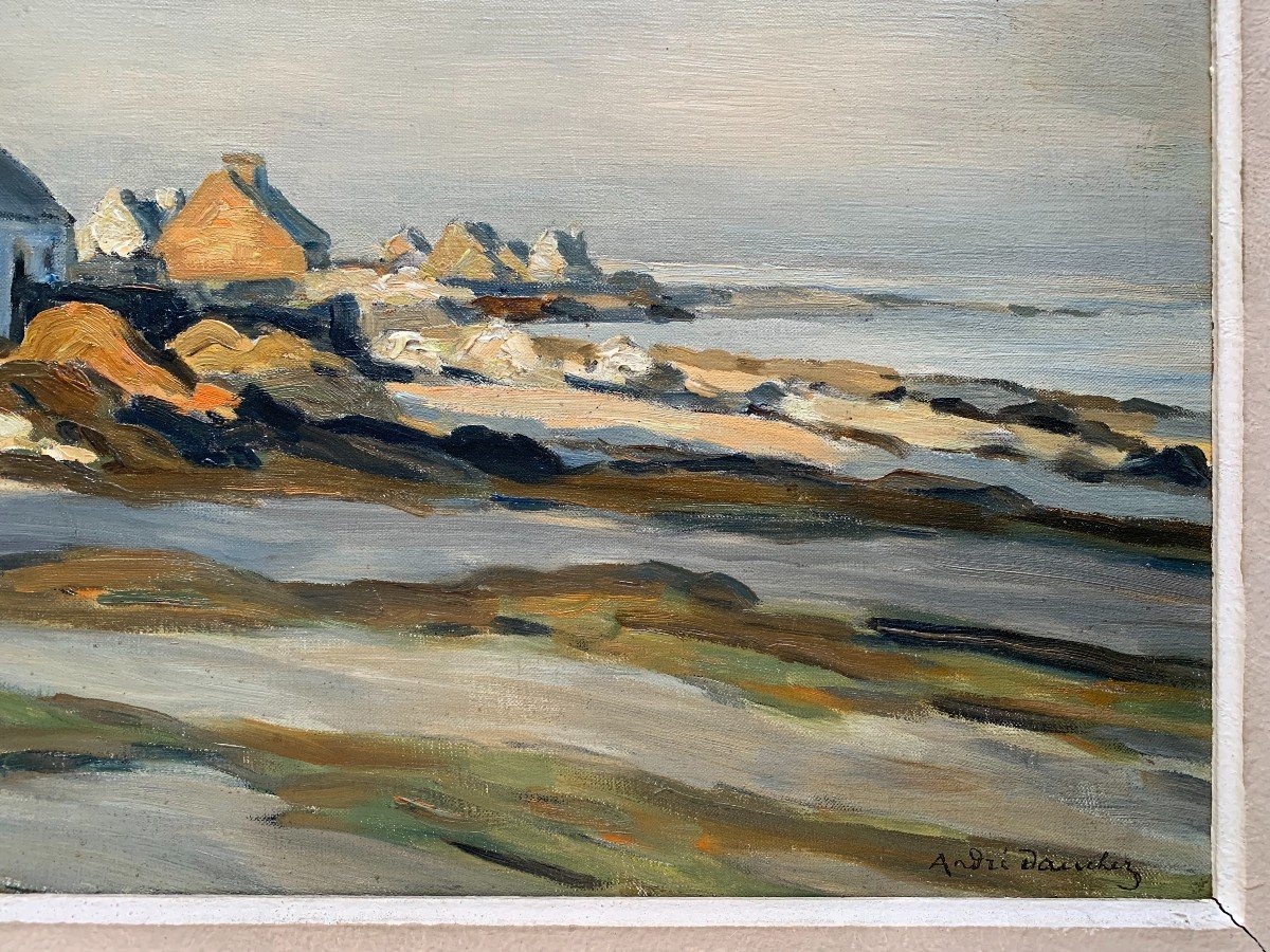 André Dauchez (1870-1948) - La Palue, Brittany - Oil On Canvas-photo-2