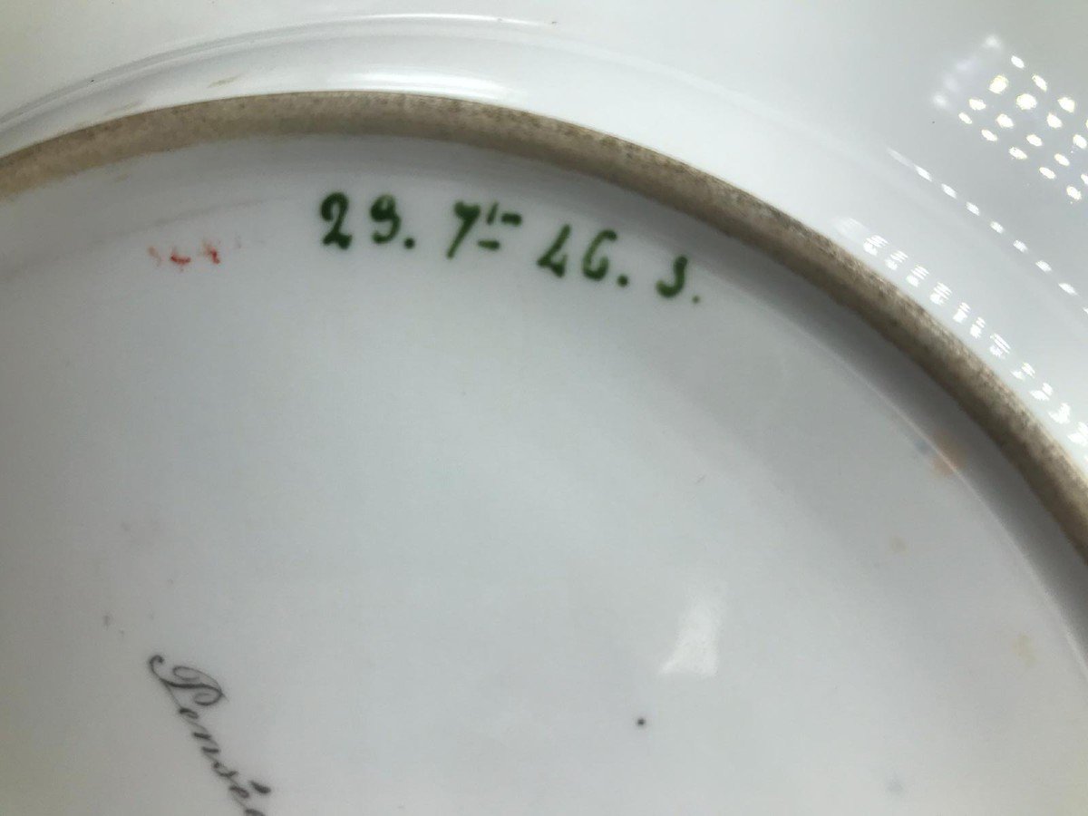 Sèvres Porcelain Plate, 1846, Large-flowered Pansy-photo-4