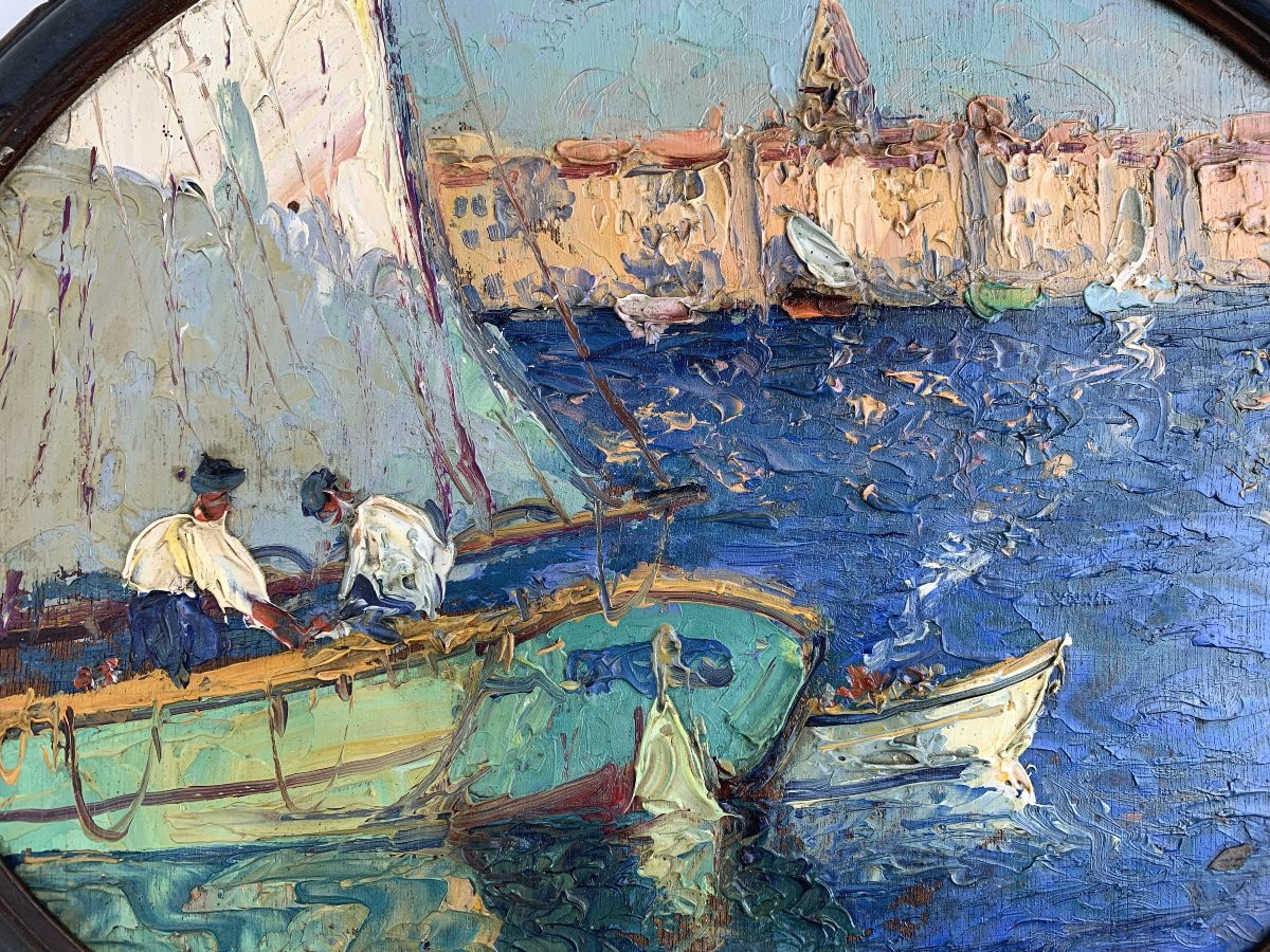 Paire d'huiles par Vincent Manago - Les Martigues et Saint Tropez-photo-3