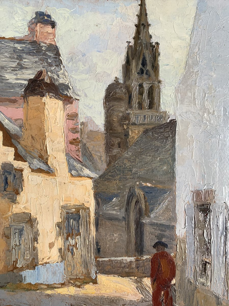 Joseph Crozes (1894-1976) - Douarnenez, Brittany - Oil -photo-4
