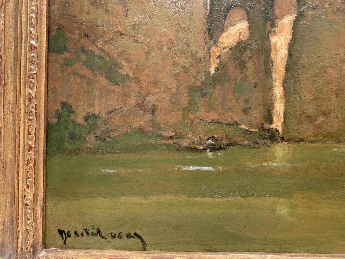 Louis-Marie DESIRÉ LUCAS (1869-1949) - Pont de San Martin, Tolède - Huile sur toile-photo-3