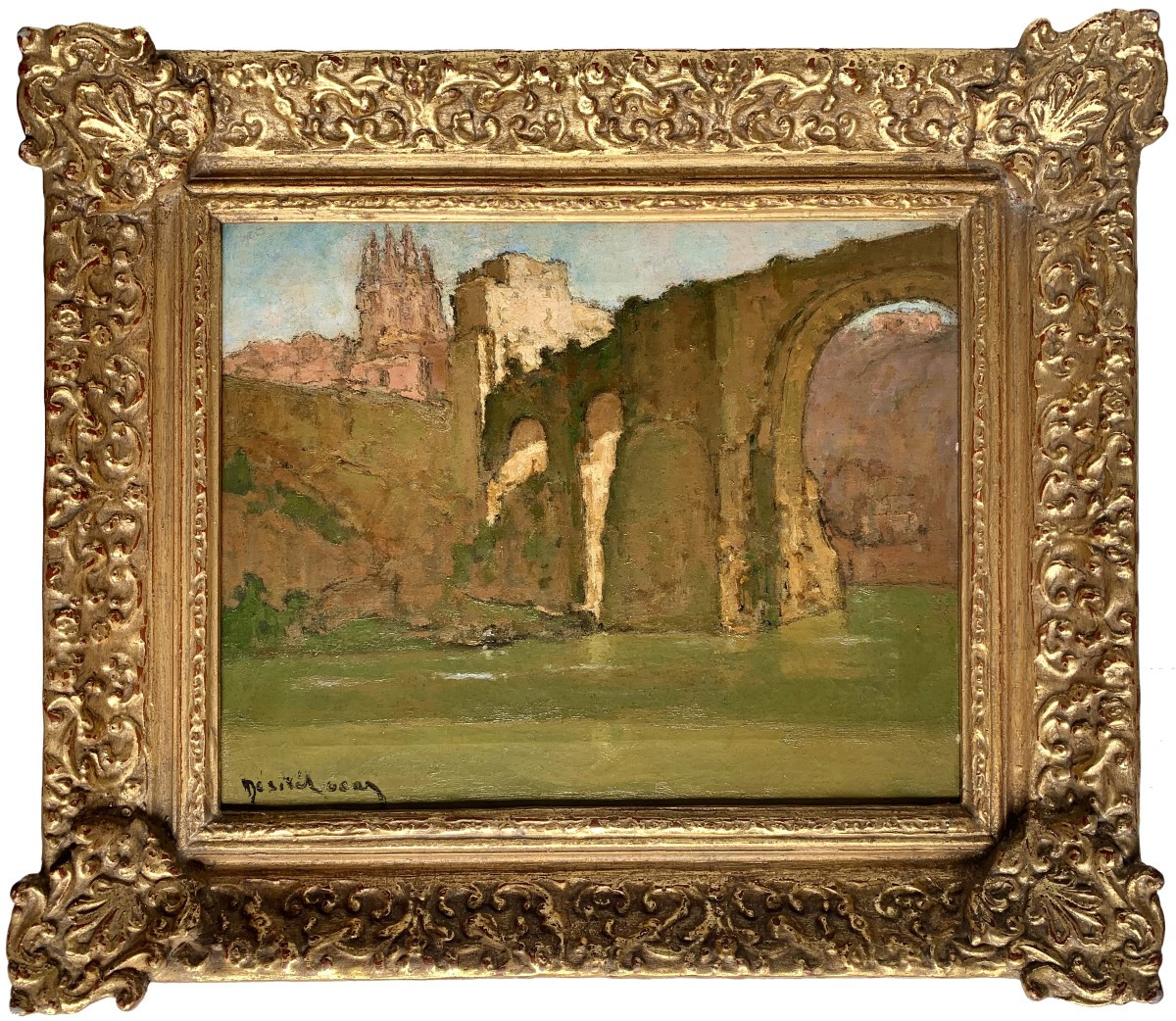 Louis-Marie DESIRÉ LUCAS (1869-1949) - Pont de San Martin, Tolède - Huile sur toile