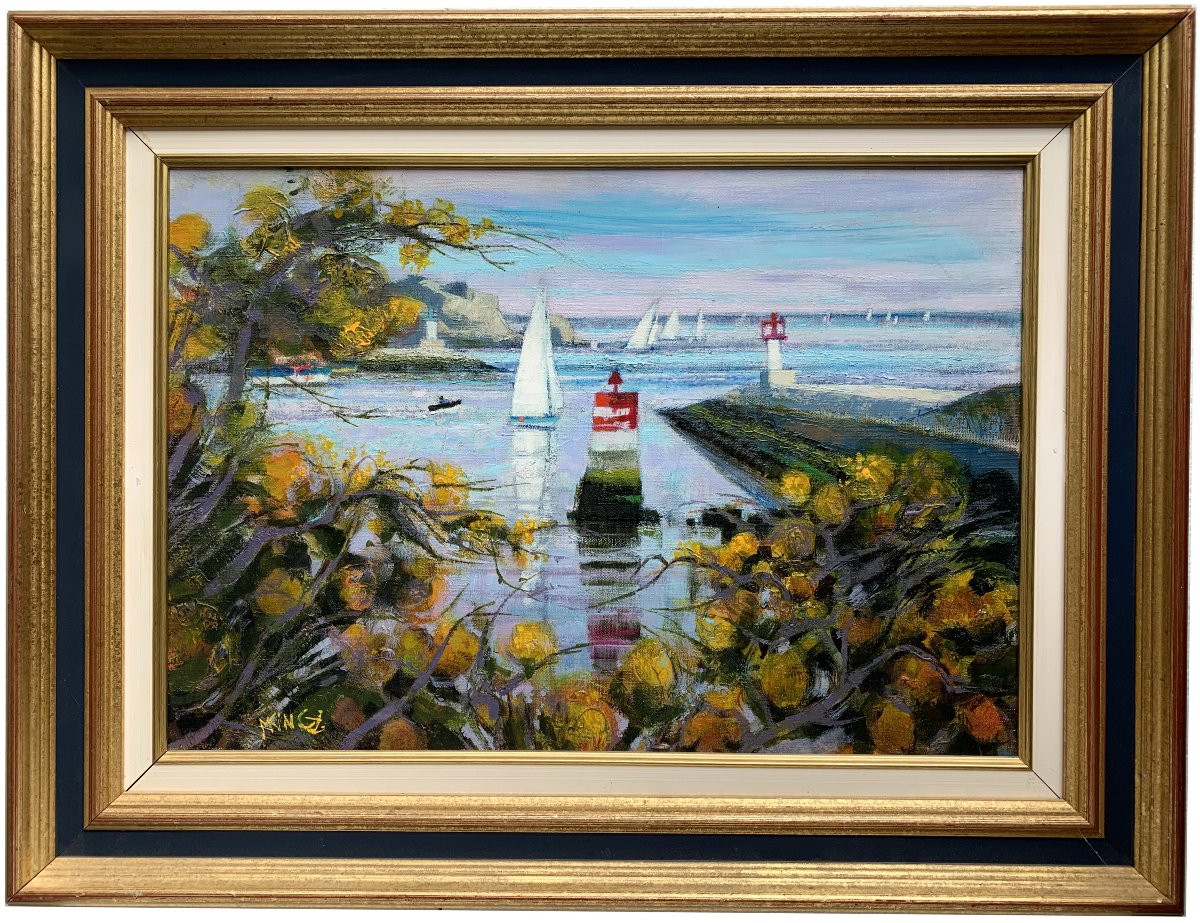 Michel KING (1930-2025) - Peintre de la Marine - Sauzon, Belle-Ile-photo-2