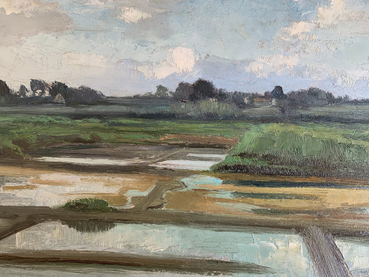 Jim-Eugène Sévellec (1897-1971) - Marais salants - Bretagne-photo-4