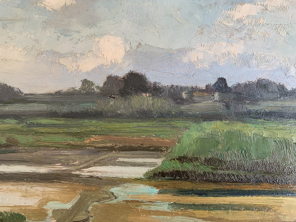 Jim-Eugène Sévellec (1897-1971) - Marais salants - Bretagne-photo-1