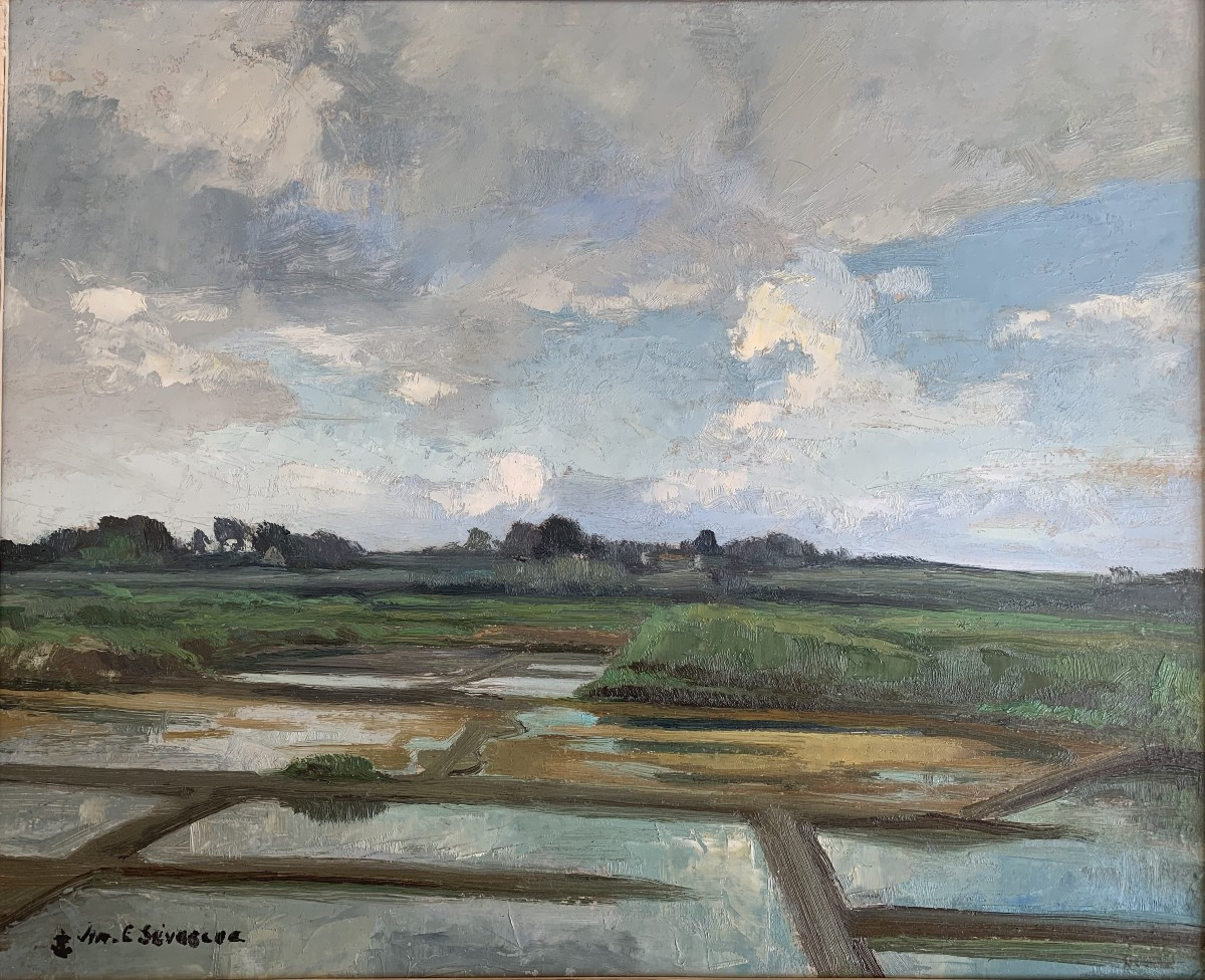 Jim-Eugène Sévellec (1897-1971) - Marais salants - Bretagne