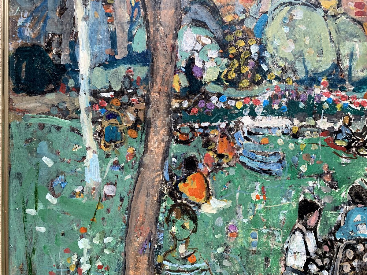 Marko STUPAR (1936-2021) - Jardin d'enfants - Huile sur toile-photo-1