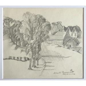 Léopold Survage (1879-1968) - Original Drawing - Douarnenez, Brittany