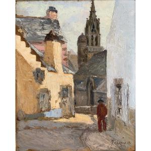 Joseph Crozes (1894-1976) - Douarnenez, Bretagne - Huile 
