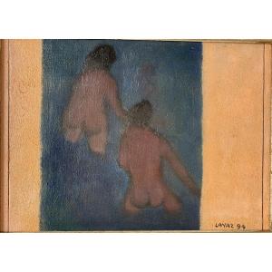 Baigneuses par Alphonse LAYAZ, poète et peintre suisse