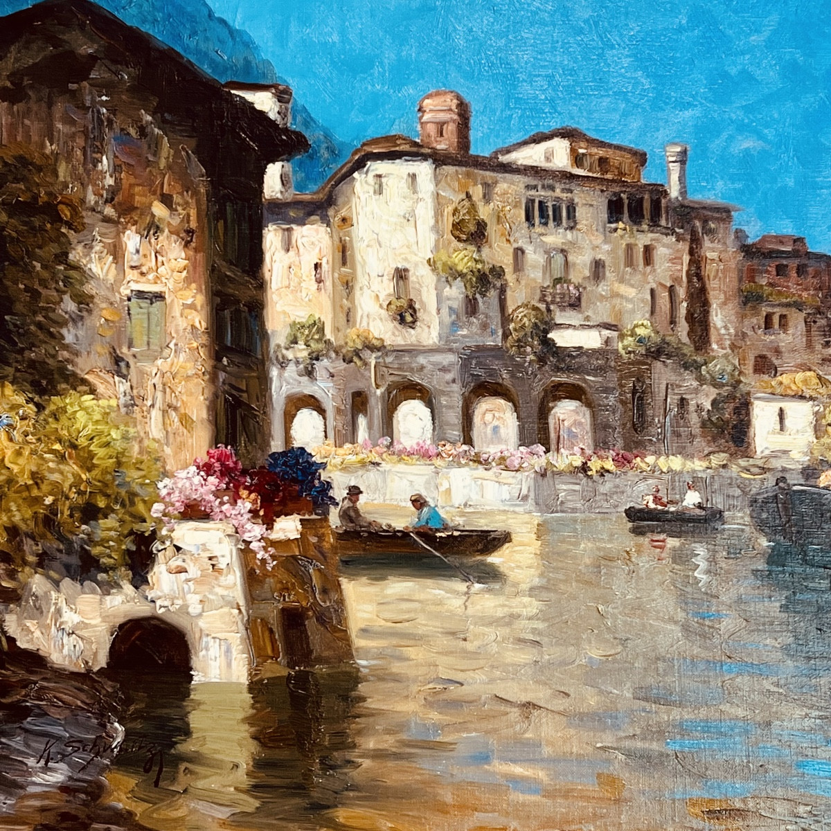 Pêcheurs Sur La Côte Italienne Karl Kaufmann-photo-4