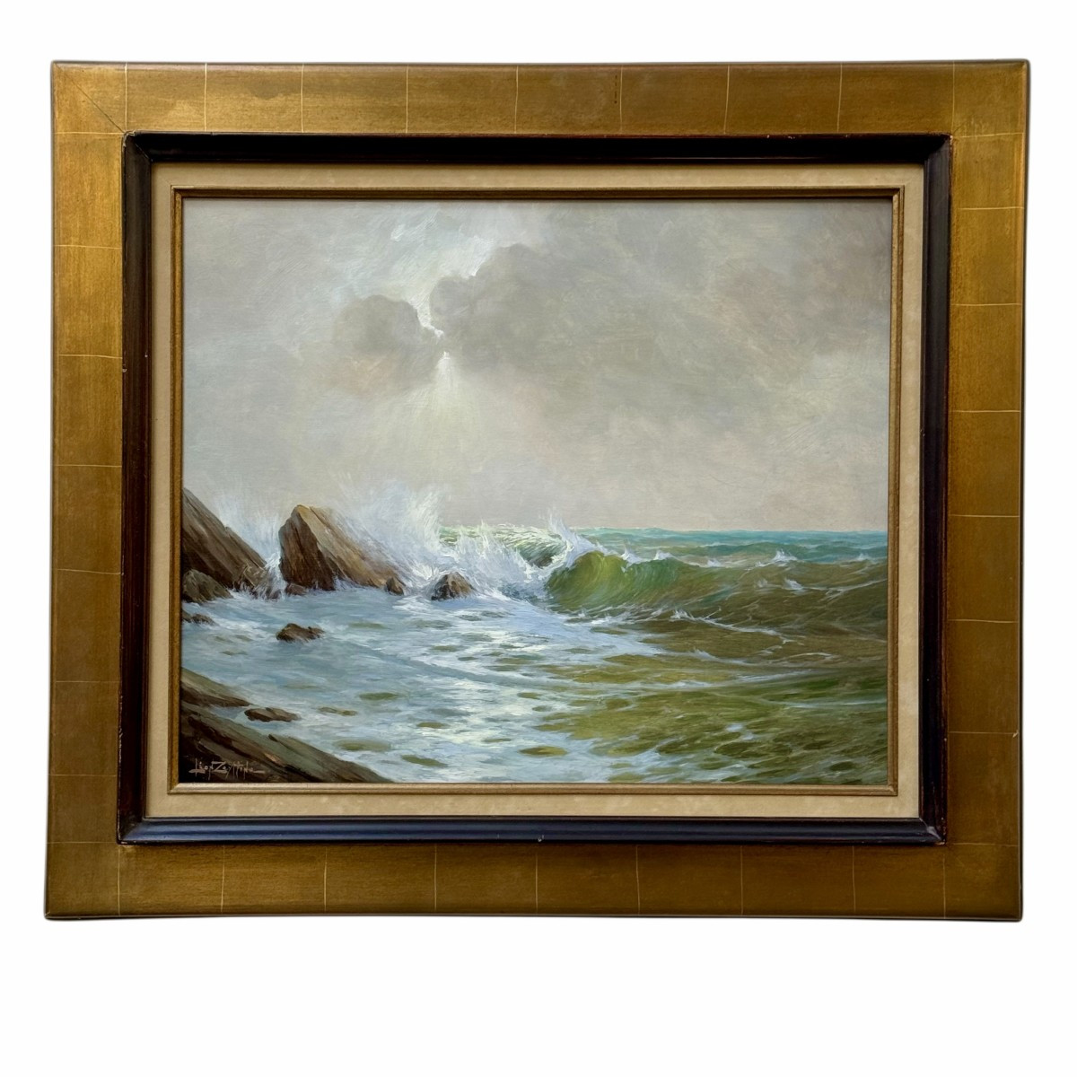 Mer agitée école russe Marine Léon ZEYTLINE