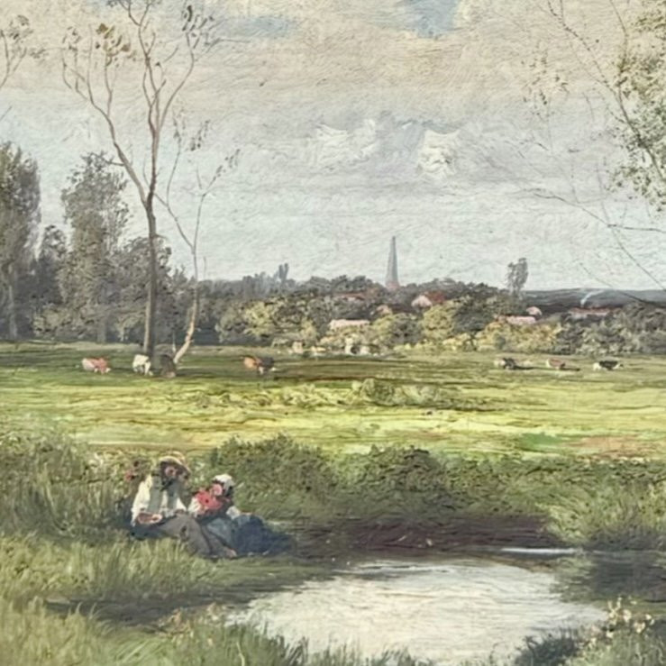 Paysage bucolique Ecole de Barbizon-photo-2